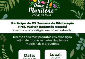 CONVITE: XX Semana de Fitoterapia Prof. Walter Radamés Accorsi